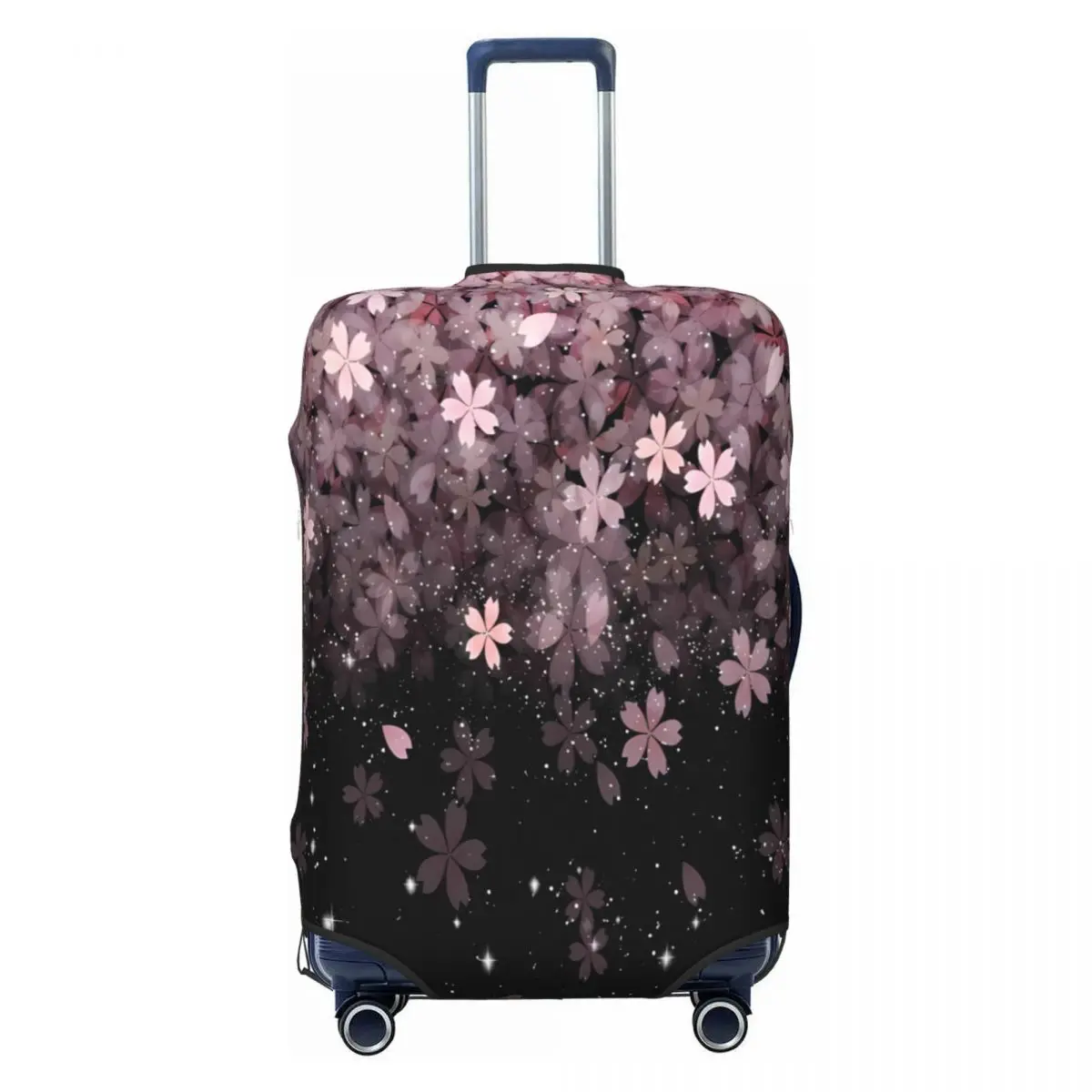 Sakura Starry Sky Suitcase Cover Flower Travel Vacation Elastic Luggage Case Protector