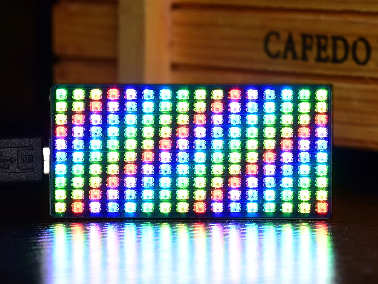 Raspberry Pi Pico LED Matrix HAT - 16x10 RGB Full Color Display Panel with 160 Individual LEDs, Programmable for Pico Projects