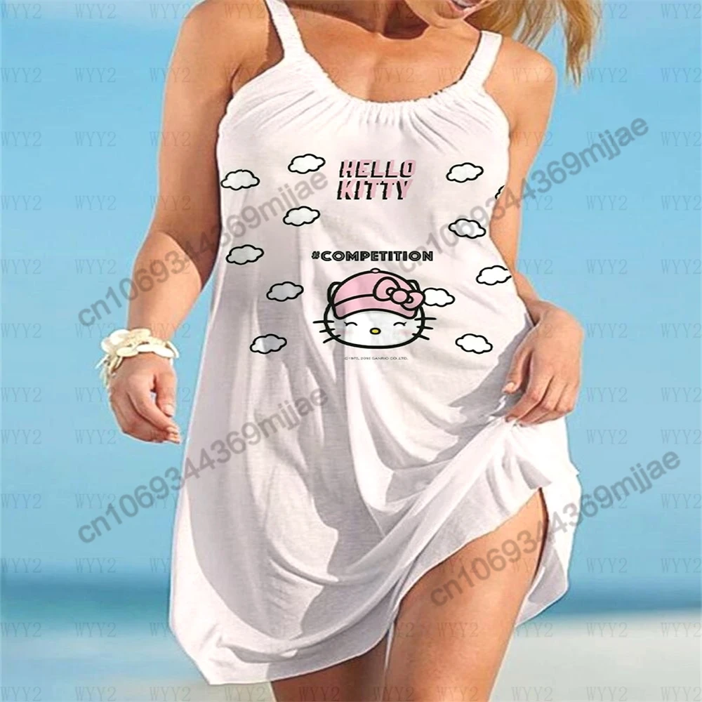 HelloKitty Summer Tops for Women 2023 Beach Dresses Woman Clothing Women's T-shirt Zevity Y2k Top Clothes T-shirts Corset Womans