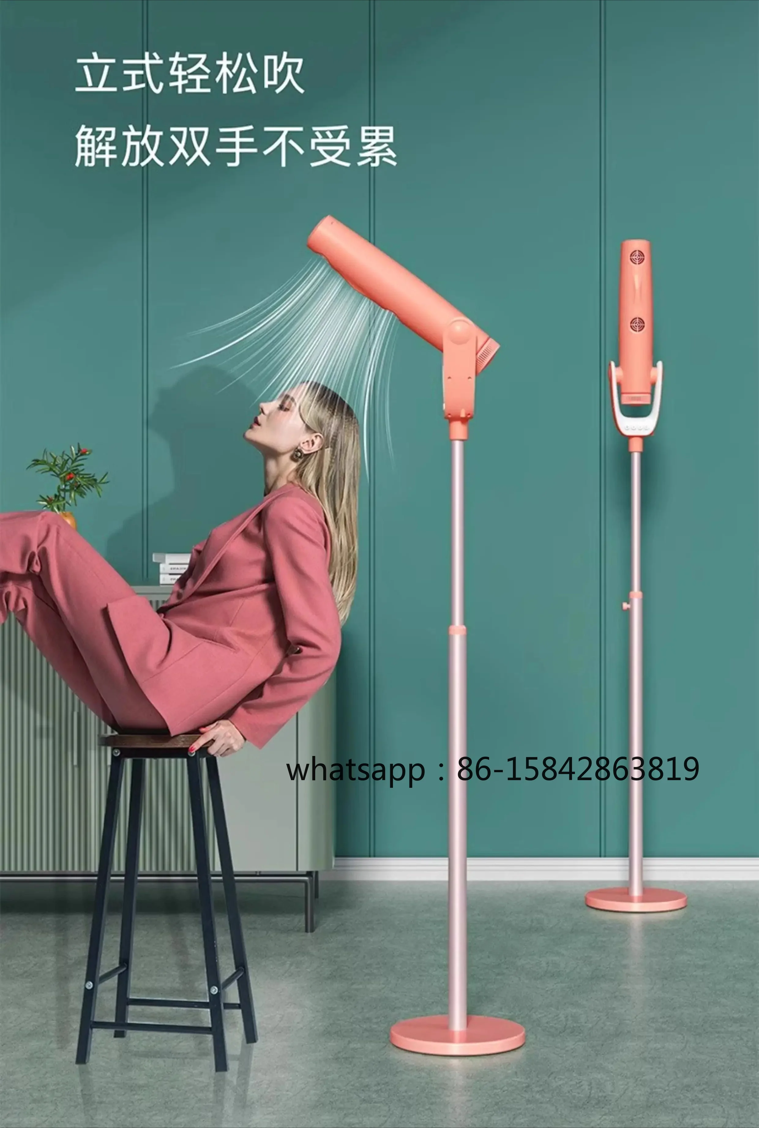 2026 New Lazy Standing Hair Dryer Smart Floor Installation Negative Ion Hair Care High-Airflow Quick-Drying Stand