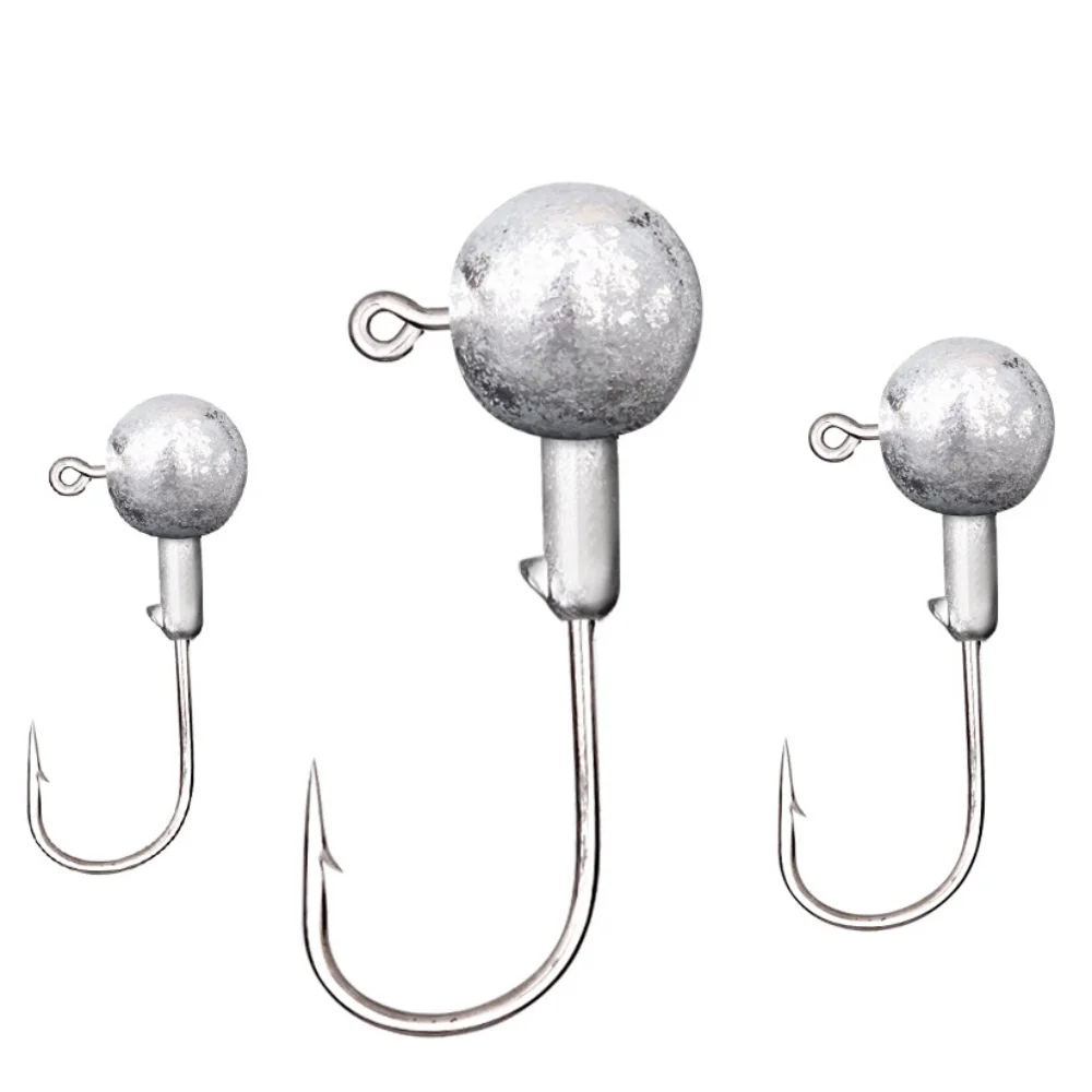 NGB Kurbel Jig Kopf Haken Angelhaken 1-20g Kopf Jig Locken Harten Köder Weichen Wurm Angelhaken jig Haken Für Karpfen Angeln