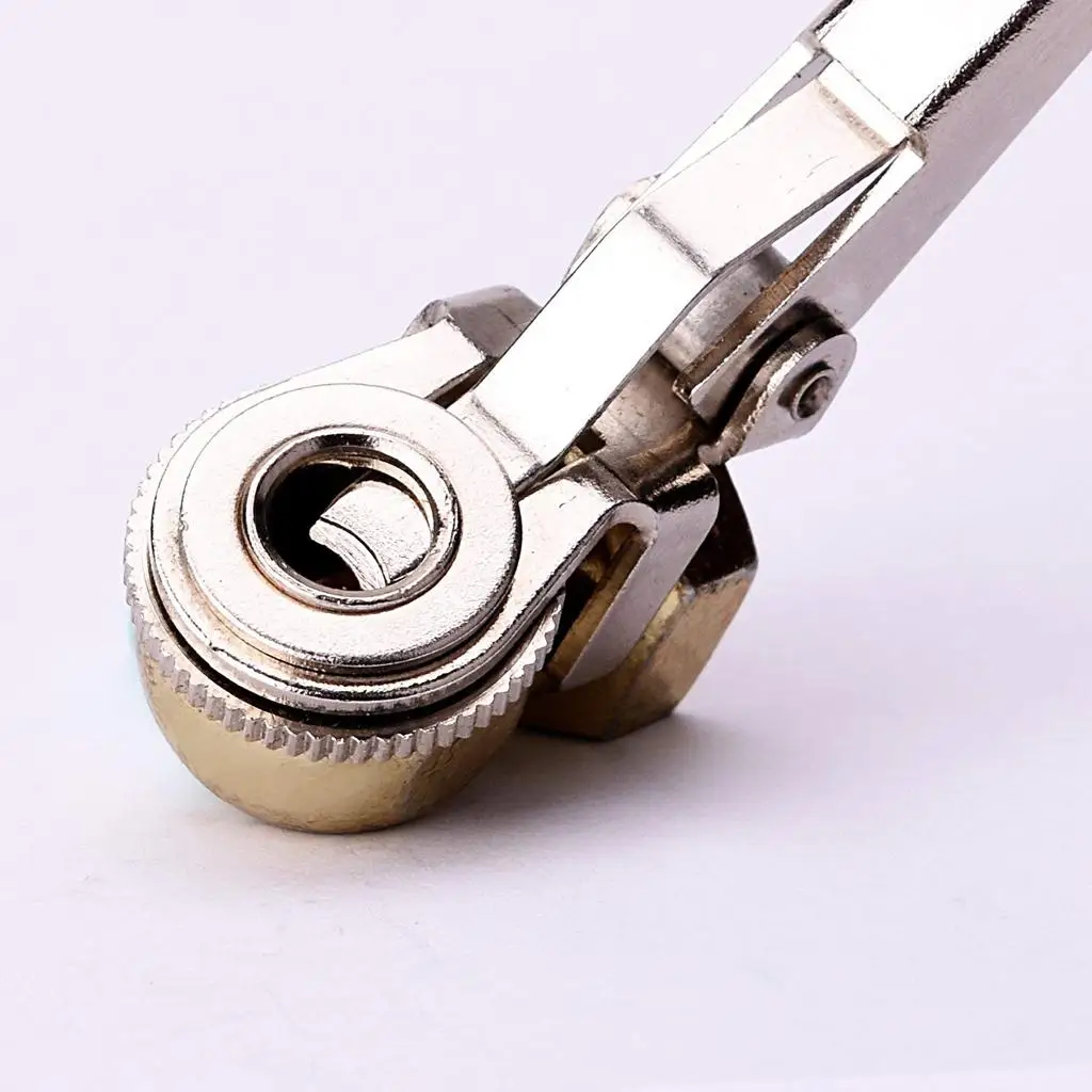 

Ball Foot Air Chuck Brass Clip-on Tire Inflator 1/4 Inch Female Thread Hose Tool for Vehicle Garage