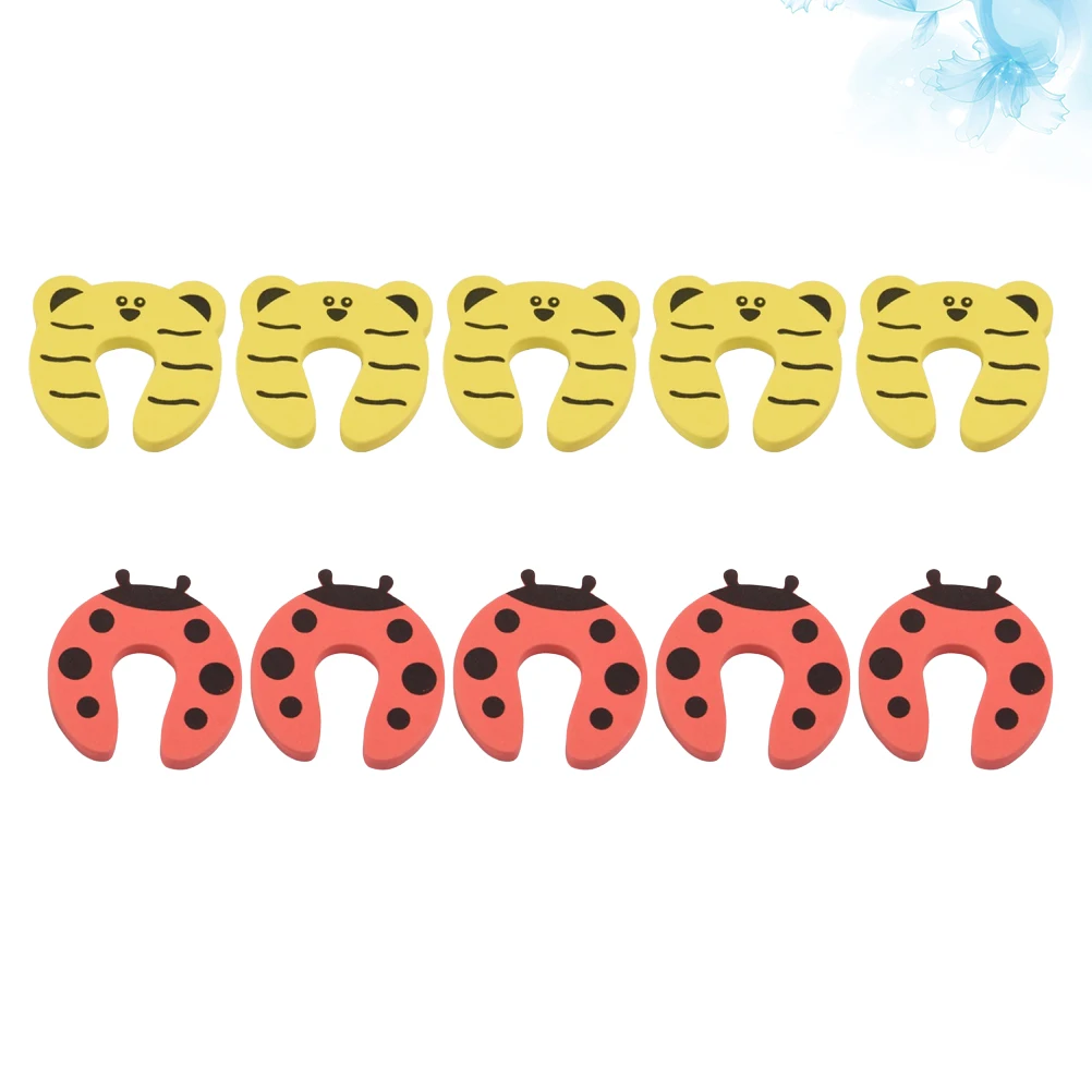

10pcs Door Stopper Shield Cartoon Resistant Non Scratching Safe Finger Protector (50pcs Red Ladybug + 5pcs )