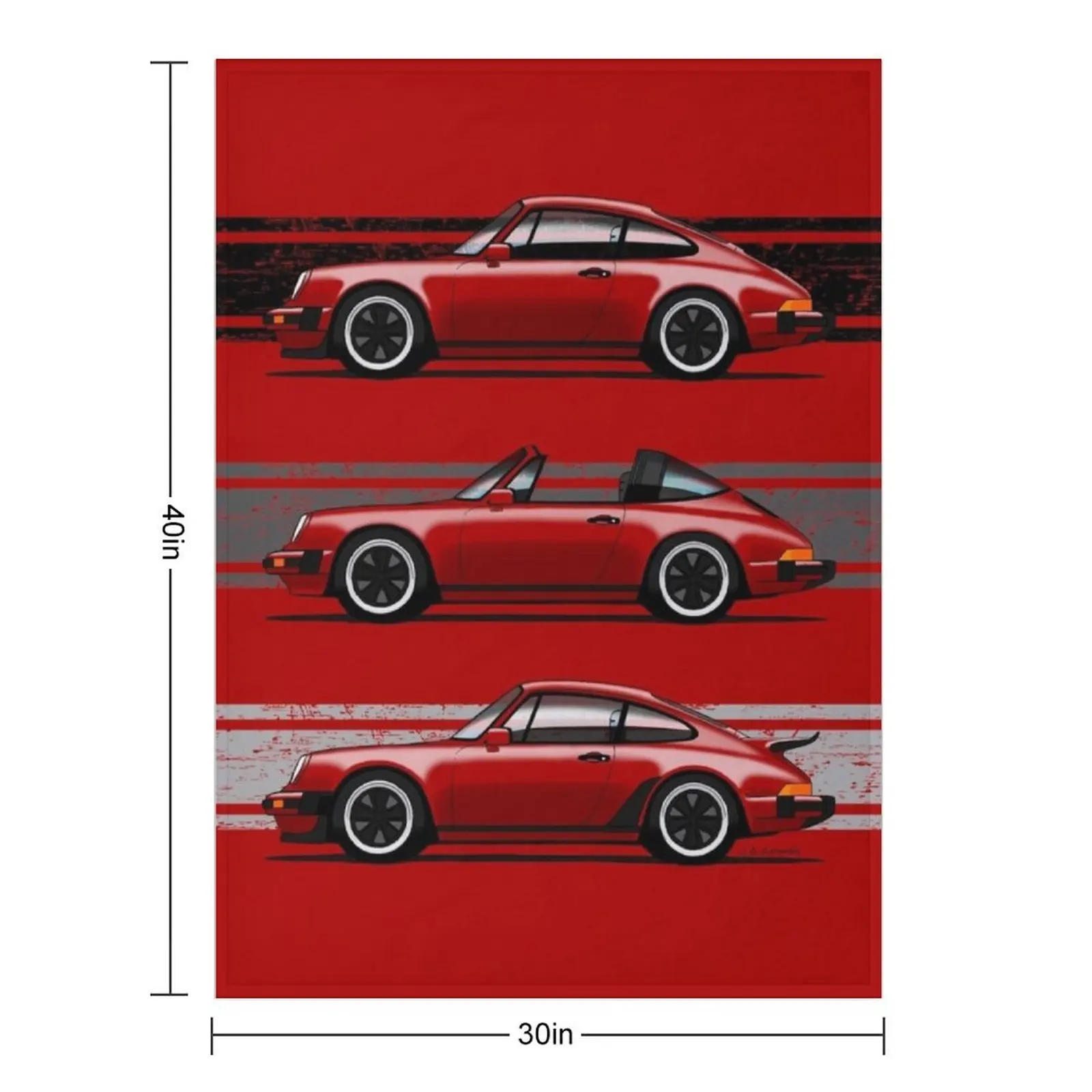My drawing of the iconic German sports cars in green Throw Blanket bed plaid Baby Extra Large Throw Summer Blankets