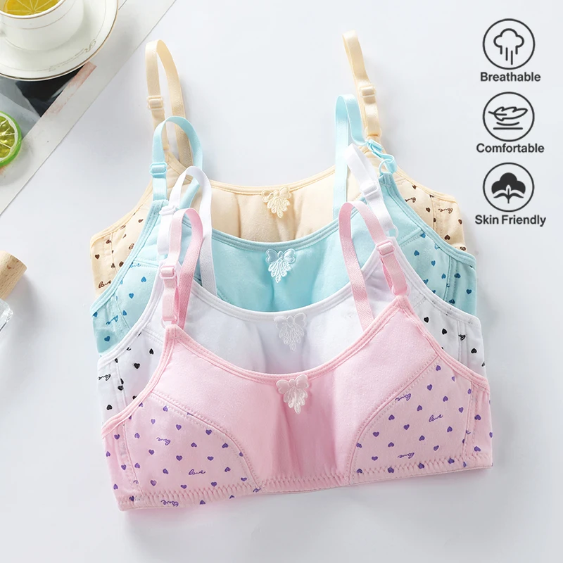 Underwear for female elementary school students, suspender, cotton, developmental period, anti protrusion point, thin design, gi