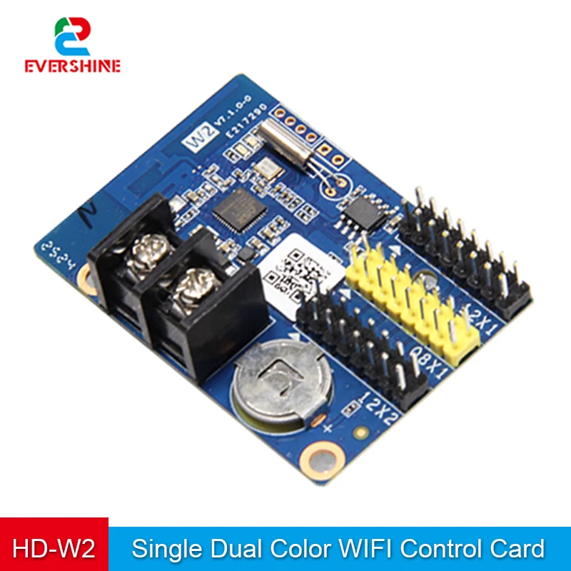 Huidu Single Dual Color WIFI Control Card HD-W2 Use For P10 Single Color Led Module Display Screen Advertising Sign Control Card
