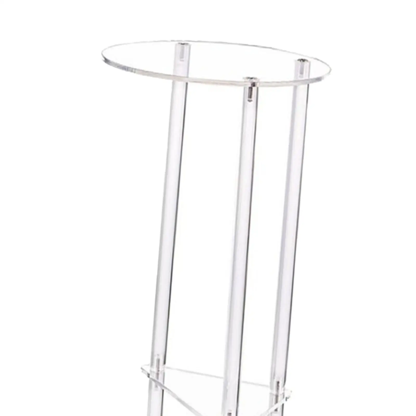 Space Saving Acrylic Bedside Table Three Tier Nightstand Round Auxiliary Table for Bedroom Living Room
