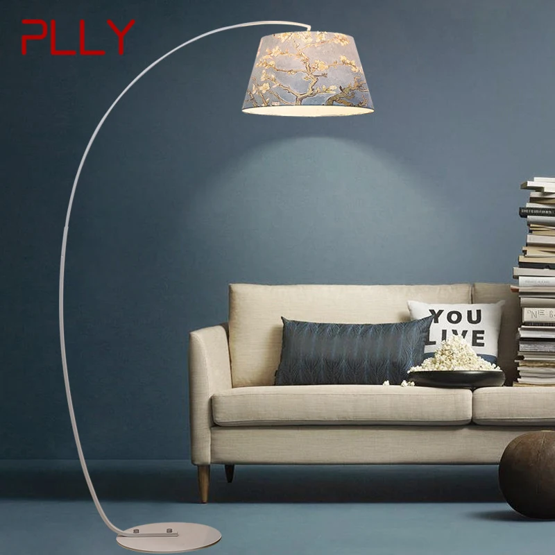 

PLLY Nordic Fishing Floor Lamp Modern Family Living Room Beside The Sofa Creative LED Decorative Standing Light