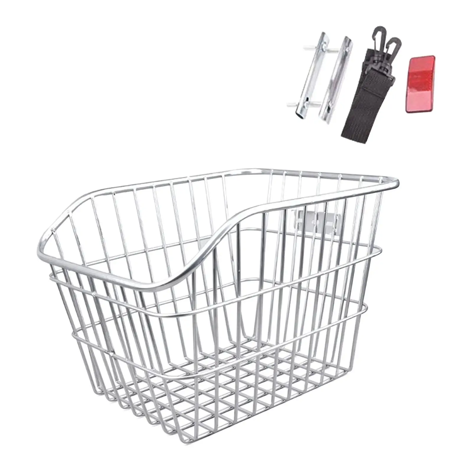 Bike Rear Basket Storage Bicycle Basket for Hiking Outdoor Kid Folding Bikes