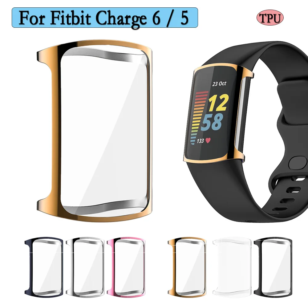 TPU Protective Shell For Fitbit Charge 6 5 Soft And Flexible Watch Cover With Screen Protection Case Replacement