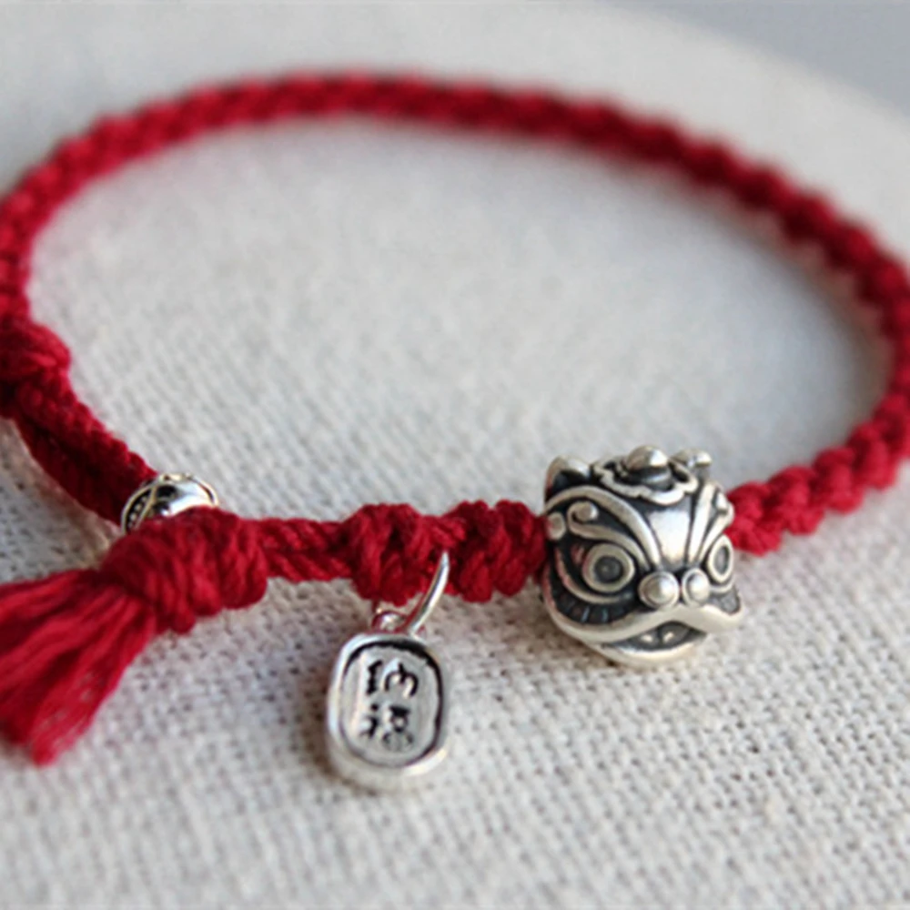 Red Bracelet Protection Red String Bracelet Adjustable Awakening Lion Bracelet for Protection, Friendship, Graduation, Birthday