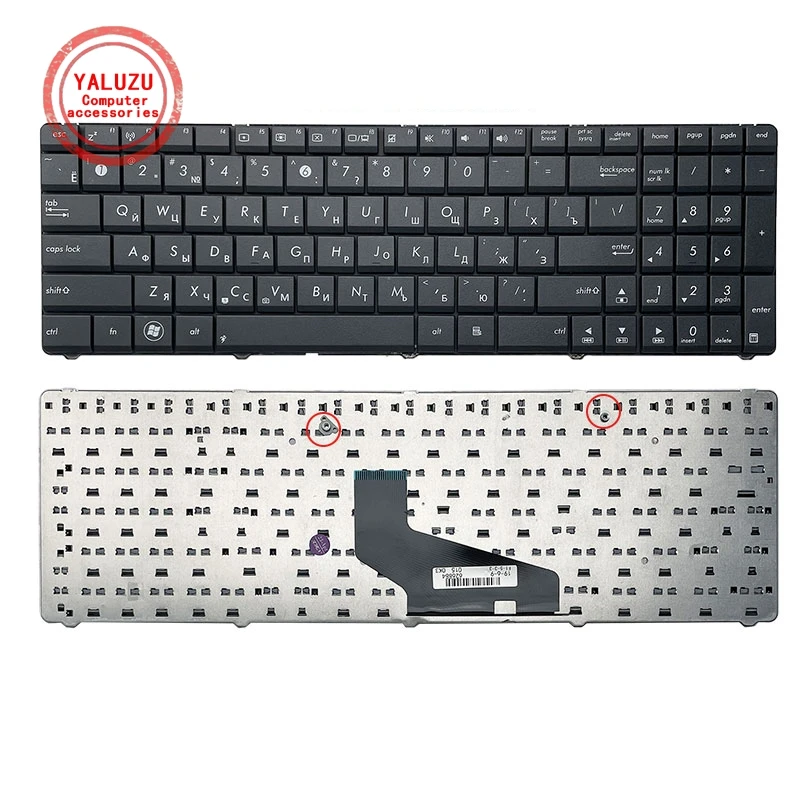 Rosyjska klawiatura dla ASUS K53U K53T K53U K53Z K53B K53B k53by k53by K53TA K53TK K73BY K73T K73B K73TA RU czarny