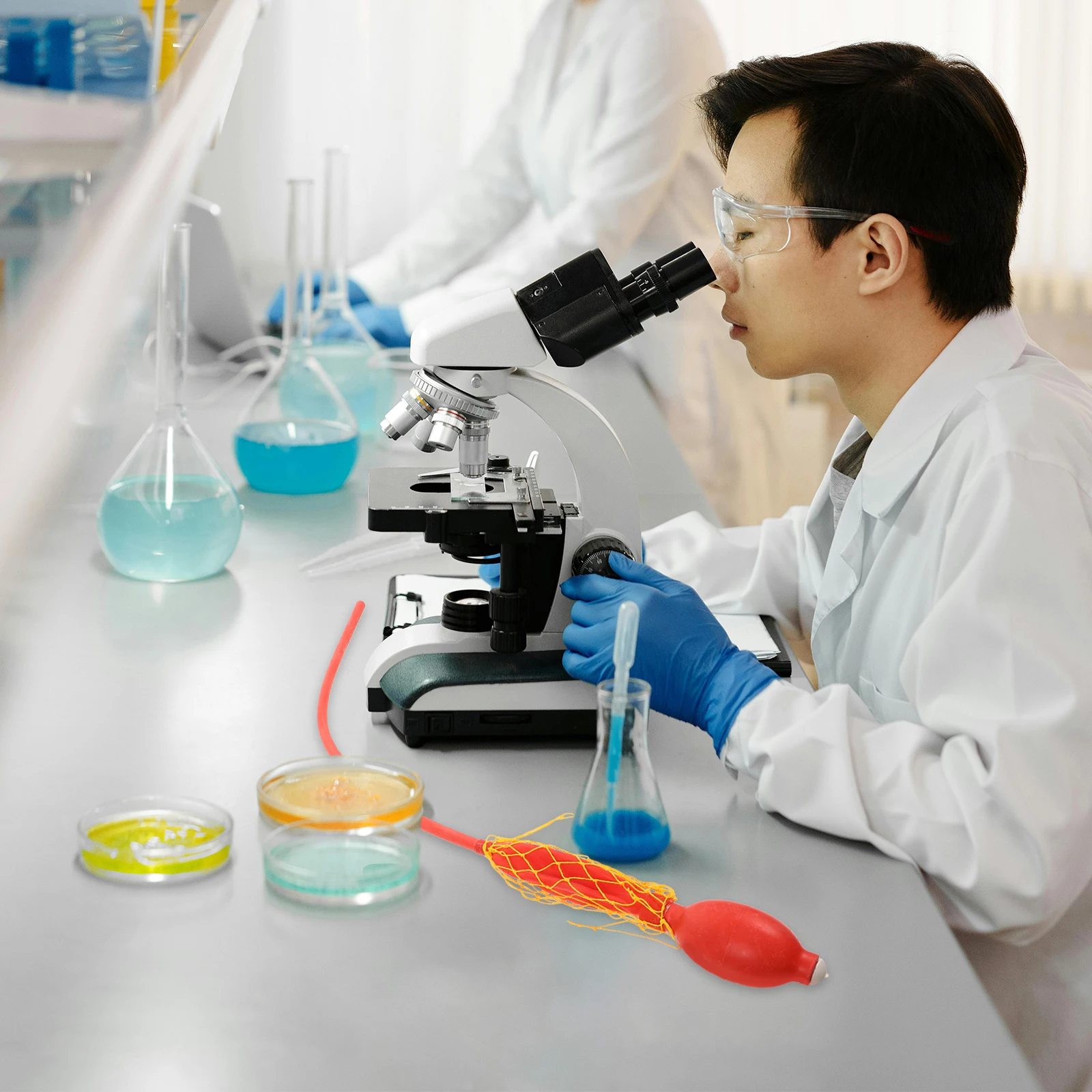 

Latex Quantitative Laboratory Transfer Pipette Filler Ball Suction Pipette for Lab Equipment Sampling Lab Equipment
