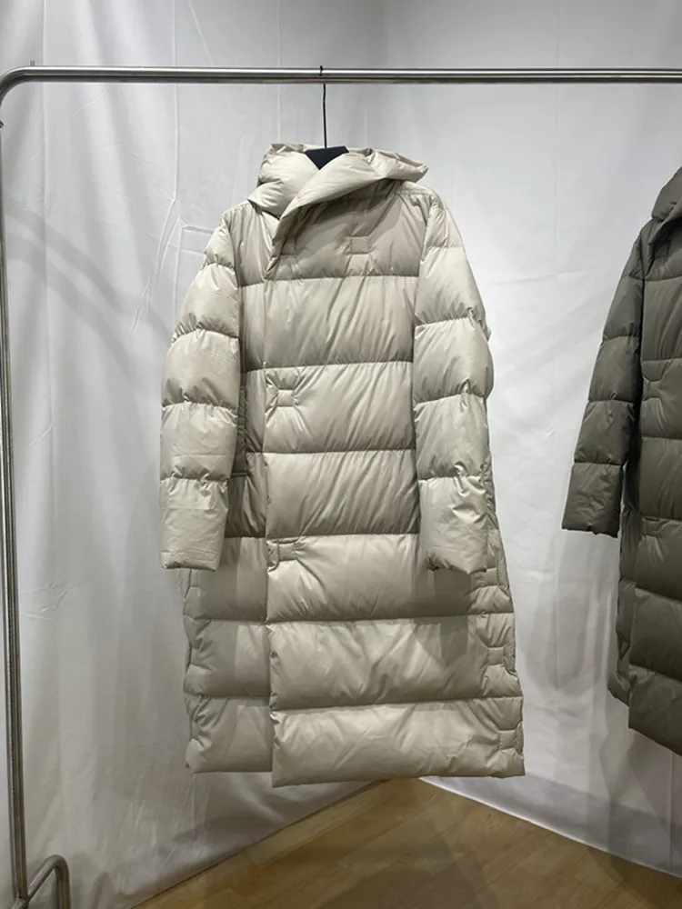 Imagem -04 - Cabolsa Longo e Solto para Pato Windproof para Mulheres Cabolsa de Inverno Europeu Parkas Isolantes Branco Novo