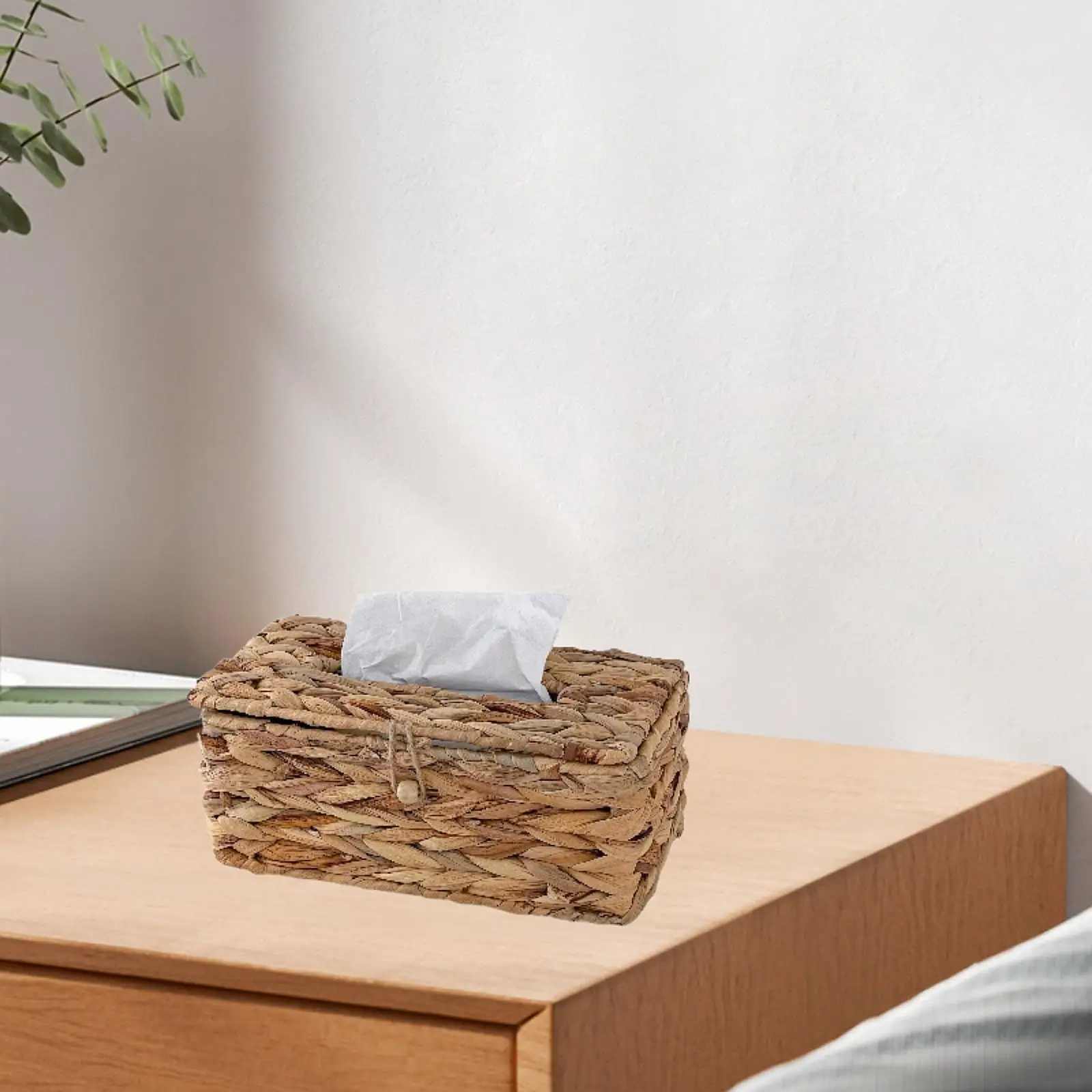 Hand Woven Tissue Box Cover,Facial Tissue Holder Decorative Office Storage Napkin Holder for Dresser Night Stands Car Bedroom