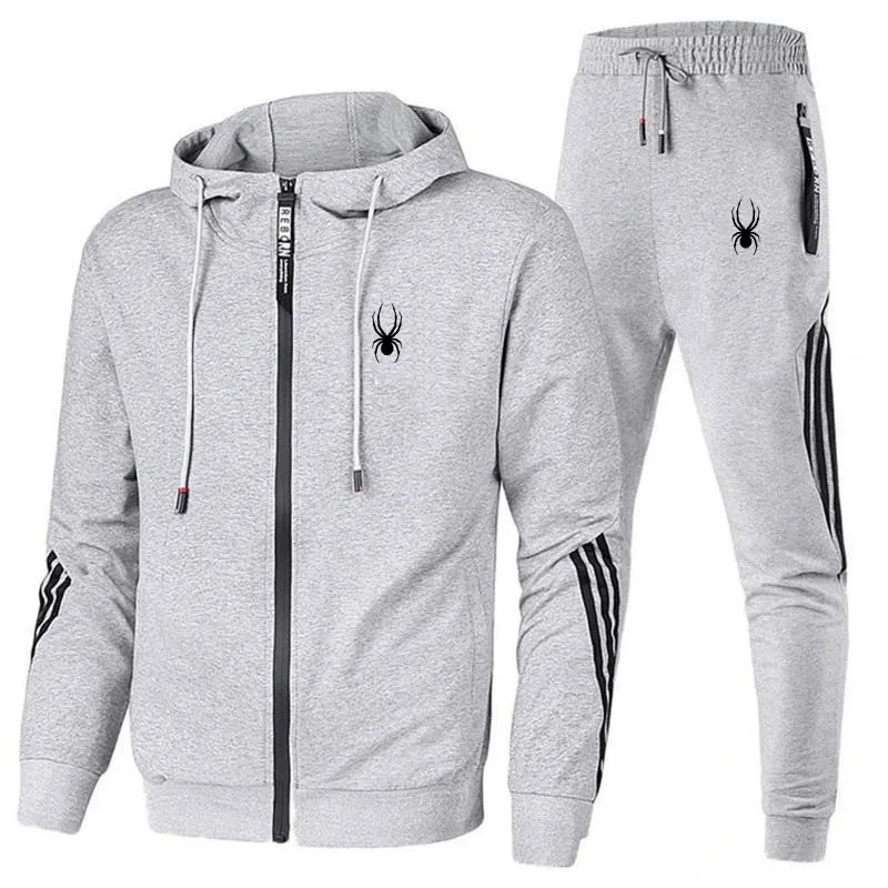 Brand Men Tracksuit 2 Pieces Men\'s Winter Jacket Casual Zipper Jackets Sportswear+Pants Sweatshirt Sports Suit Men Sets Clothing