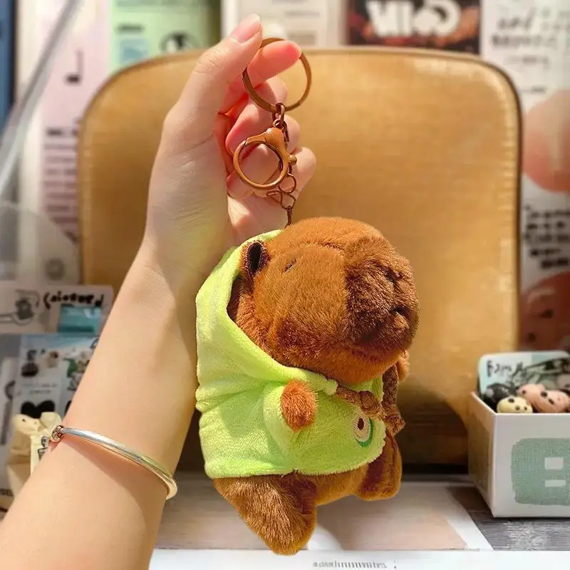 Creatieve Capybara Pluche Sleutelhanger Cartoon Dier Gevulde Pop Tas Hanger Rugzak Hangende Decoratie Mooie Sleutelhanger Geschenken