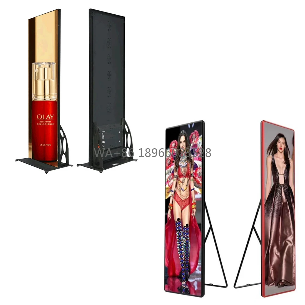 

P2.5 LED Display Poster 4K 4mm Anti-Collision GOB Smart APP WIFI Control Video Floor Standing LED Display for Advertising