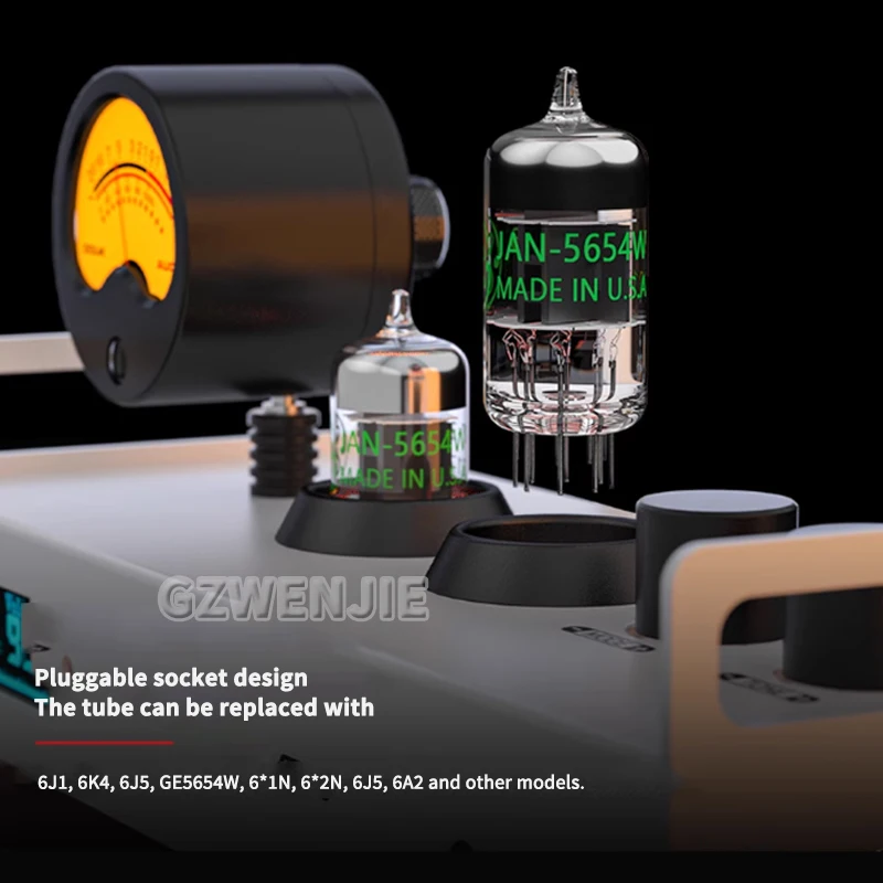 P1 PLUS Bluetooth Tube Preamp USB DAC Headphone Amp With VU Meter Support DSD256 Fiber Coaxial Decoder