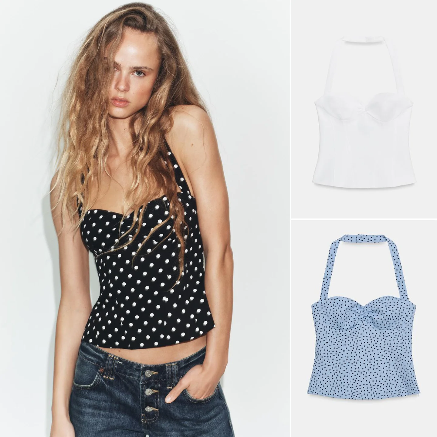 

Casual Off-Shoulder Heart Neck Design Zipper Side High Waist Short Pants Women's Fashion Set Spring Season No Brand Registered