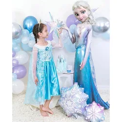 Disney-Globos de papel de aluminio 3D de Frozen para fiesta de bebé, decoraciones de fiesta de cumpleaños para niña, juguetes para niños, Globos de aire, princesa Elsa, gran tamaño