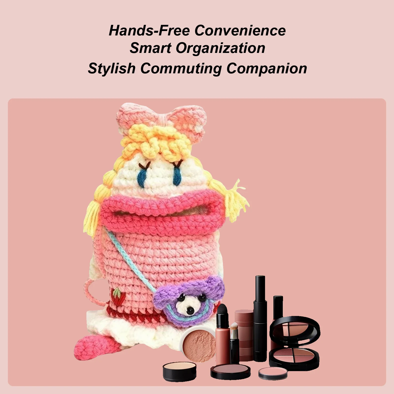 

Сумка-держатель для телефона в виде вязаной косички, забавная сумочка-мультяшка, наплечная сумка для женщин и девушек, для прогулок, шопинга, свиданий