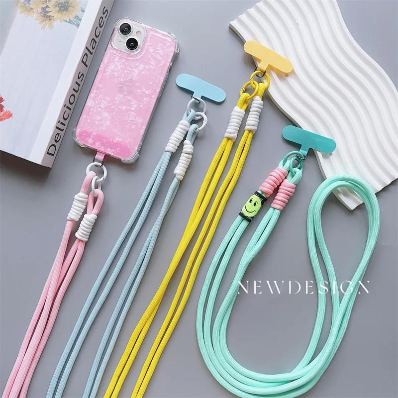 

Корейский универсальный регулируемый ремешок для телефона, подвесная веревка для мобильного телефона, шейные ремни, анти-потерянные ремешки, аксессуары для мобильных телефонов