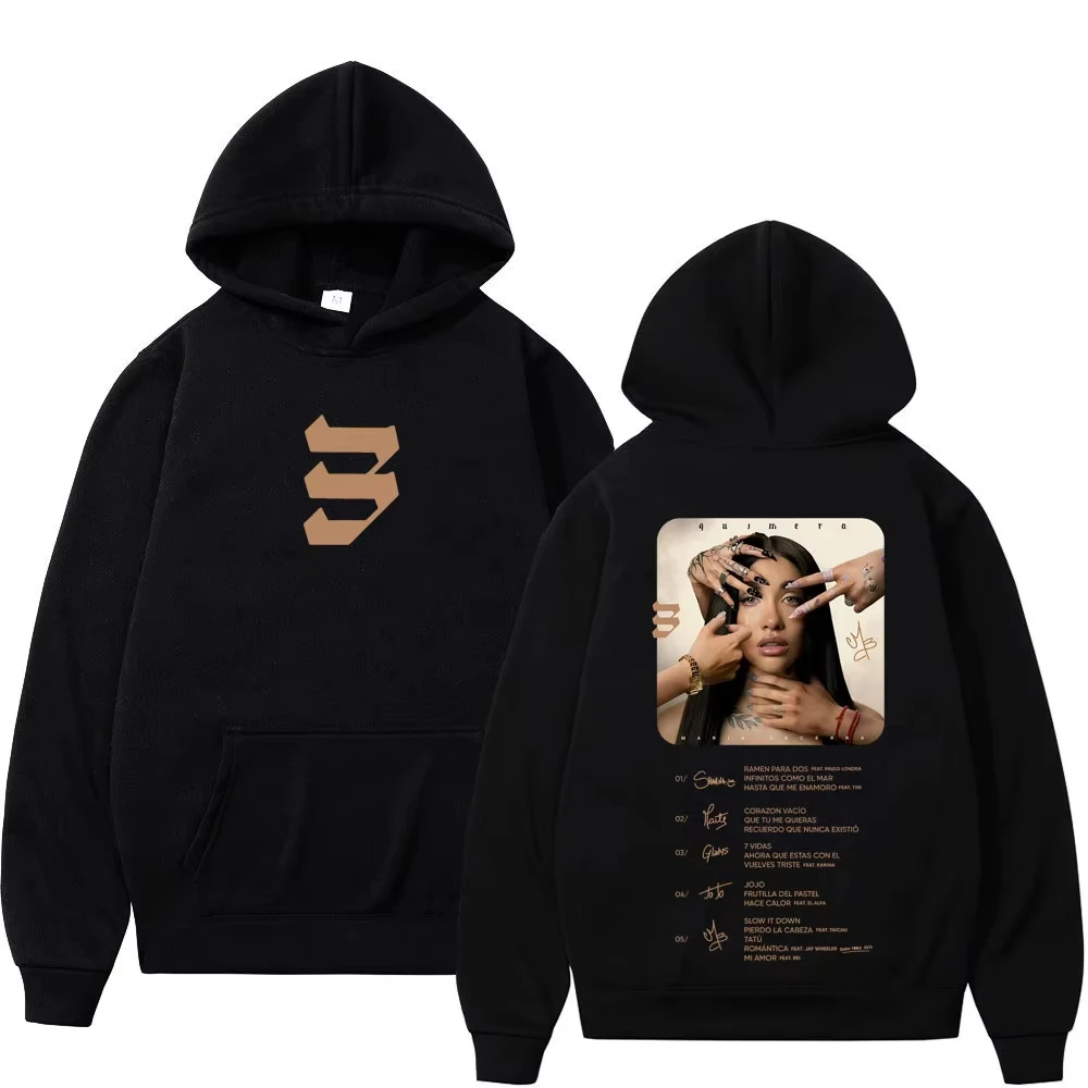 Sudadera con capucha gráfica de la gira de la cantante Maria Becerra Quimera, estilo estético, holgada, informal, de manga larga, estilo Harajuku, para hombre y mujer