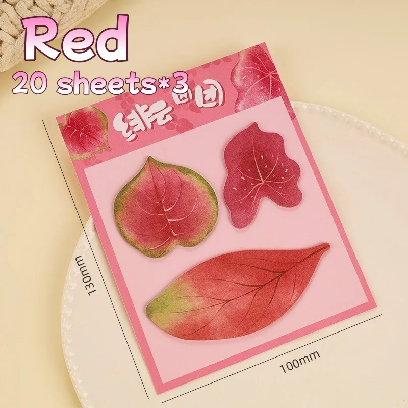 60/240 Sheets Sticky Notes Set Creative Simulation Tree Leaves Combination Cute Student Office Note Paper Freshness Maple Leaf