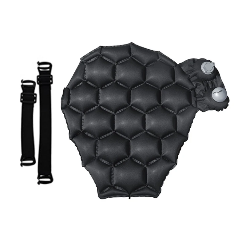 Motorcycle Pad, Inflatable Black Overlay for Daily Travel, Long Distance Road Use, Pressure Relief and Softer Road