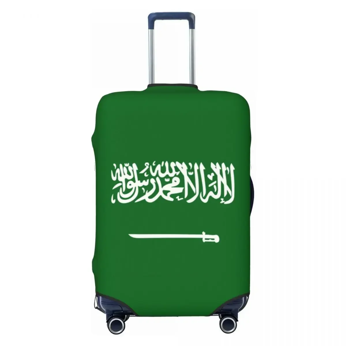 

Custom Flag Of Saudi Arabia Suitcase Cover Elastic Travel Luggage Covers for 18-32 inch