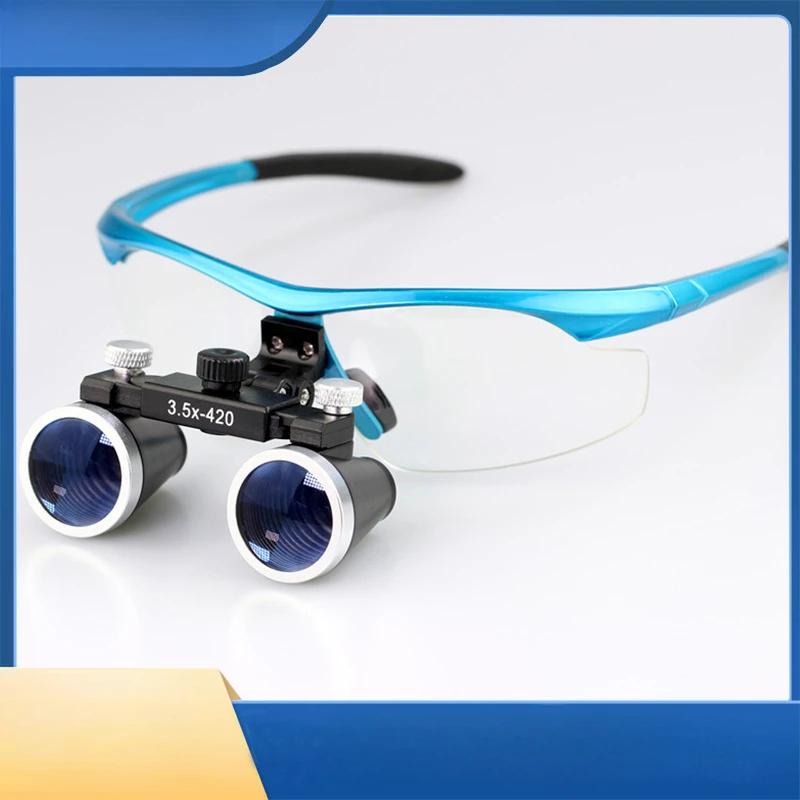 

Glasses type plastic binocular magnifying glass 2.5 times 3.5 times glasses type medical magnifying glass