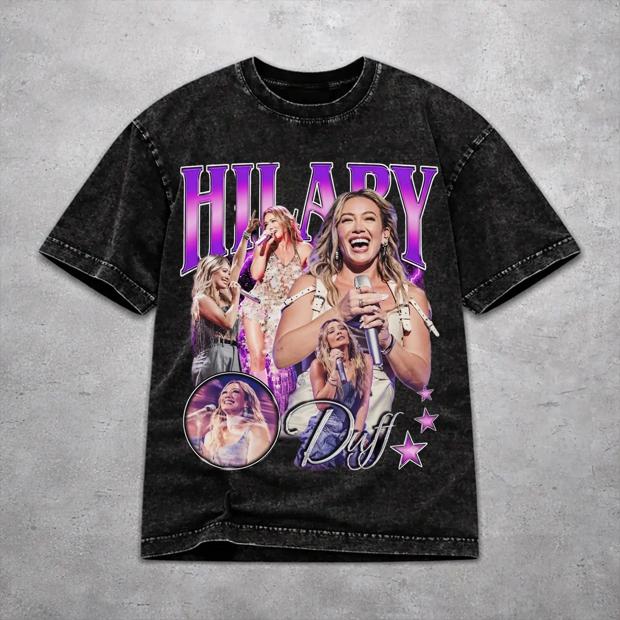 Men Women Wased T-shirts Hilary Duff Lucky Me Tour 2026 Print Shirt Merch Oversize  Tees Tops
