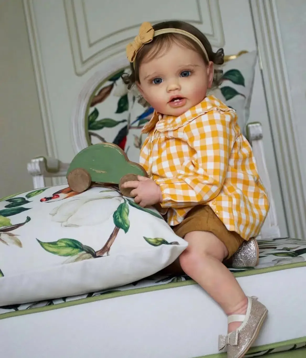 58 cm/24 inch Reborn Babypop Lottie Handgeworteld Haar 3D Huid Met Mooie Verschillende Jurk al Afgewerkt Kerstcadeau