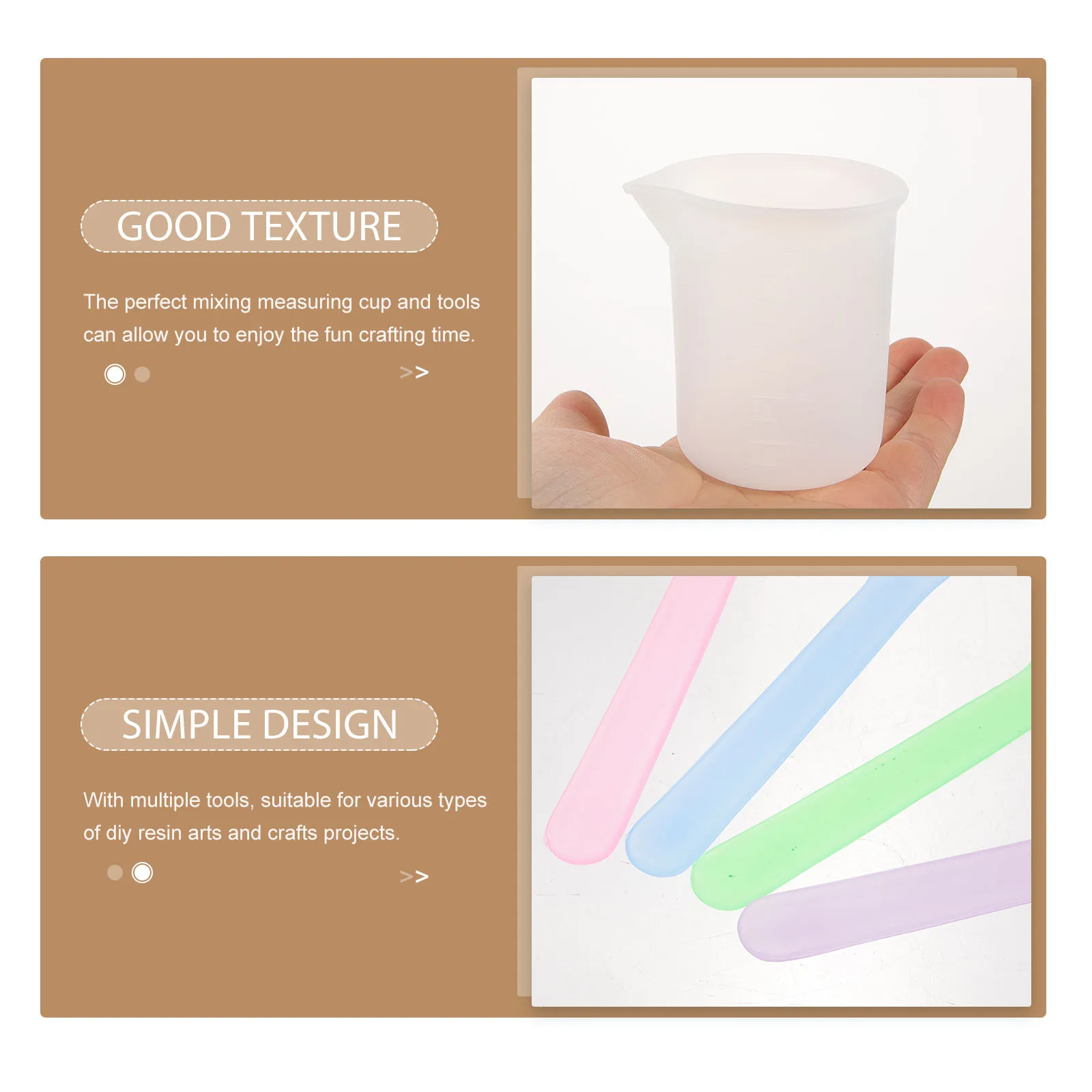 

1 set Epoxy Resin Mixing Tool Set Silicone Measuring Cups Jewelry Making Supplies Craft Resin Tools Reusable Molds