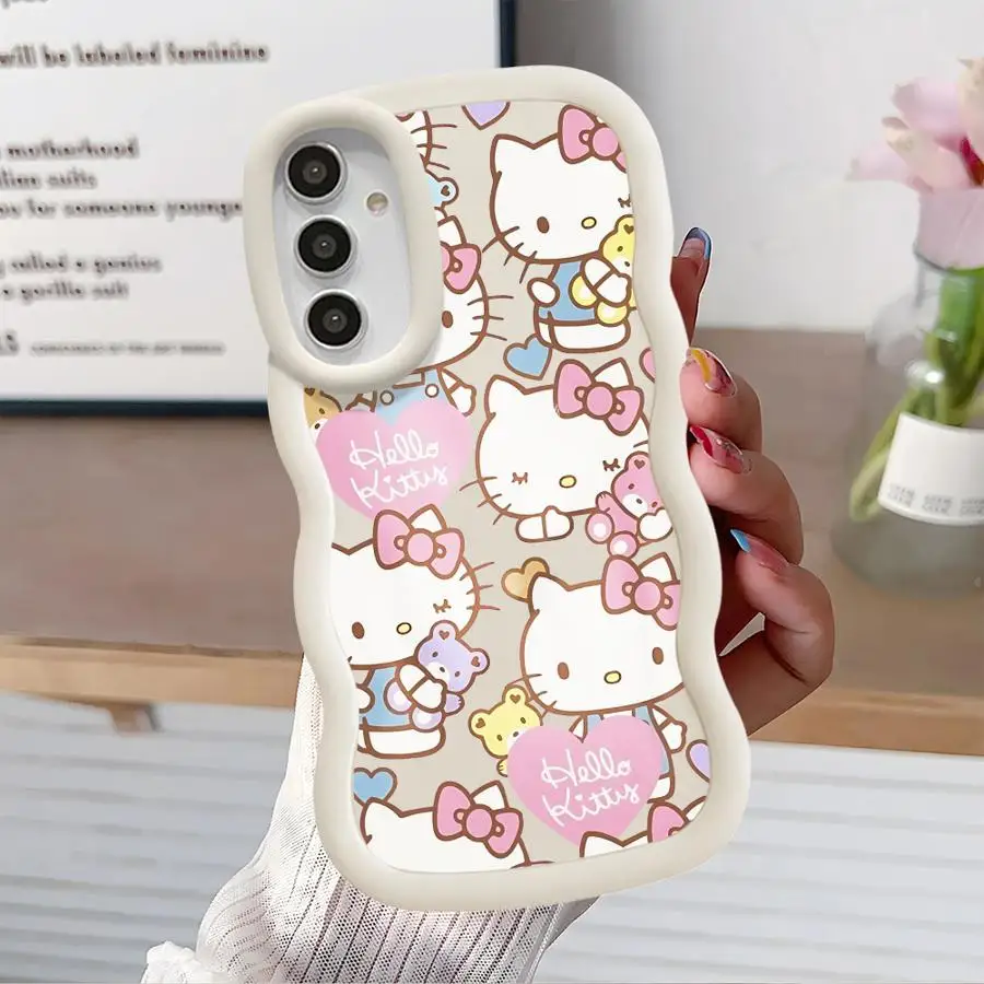 سانريو مرحبا كيتي قضية الهاتف لسامسونج غالاكسي A20s A30s A50s A02s A73 A03 A04e A05s A06 A11 كور A21s A51 4G 5G فوندا