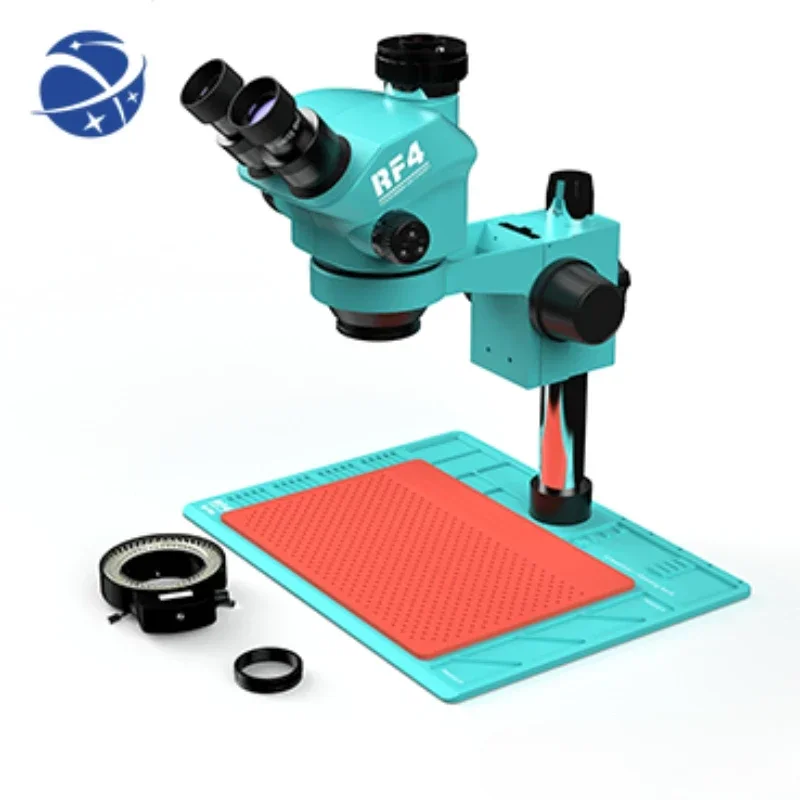 YYHC RF4 RF7050-PO4 7-50X Electronics Trinocular Microscope With Maintenance Pad For Phone PCB Repair Soldering Welding Tool