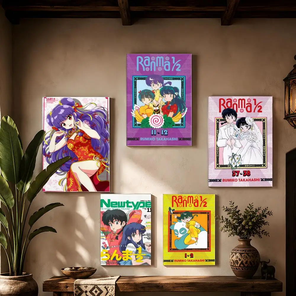 Anime R-Ranma 1/2 Poster HD Self Adhesive Wall Art Waterproof Removable for Bedroom Living Room Home Decor No Frame 1PC