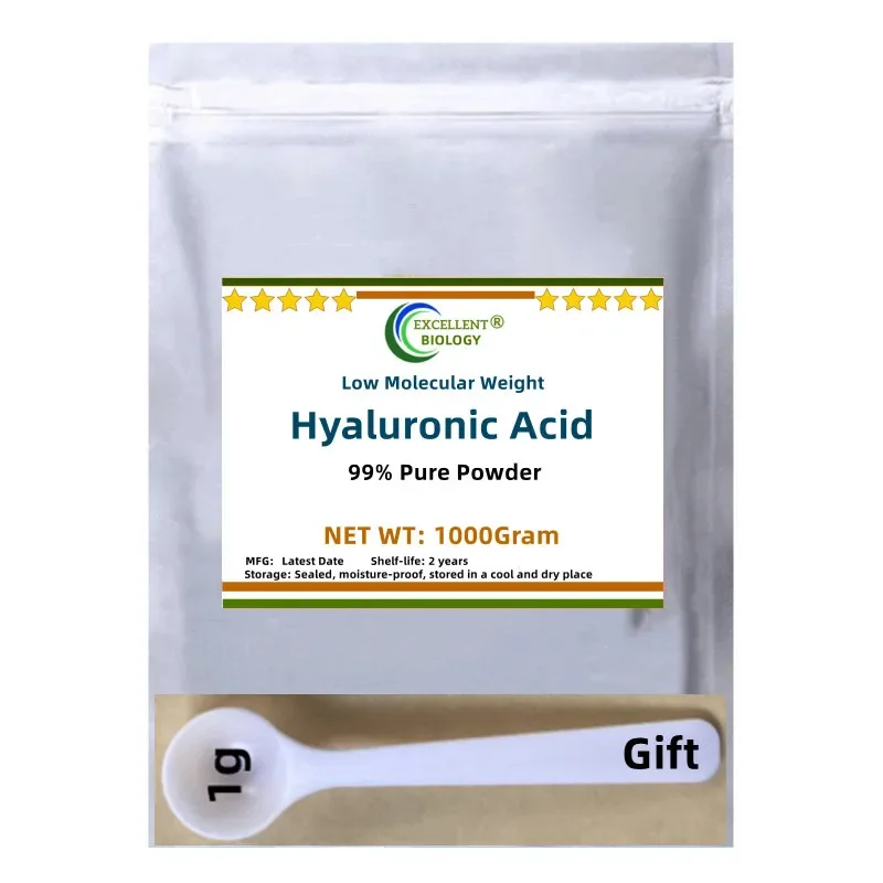 50g-1000g Hot Sales 99% Hyaluronic Acid Cosmetic NMF HA Low Molecular Weight Moisturizing,Free Shipping