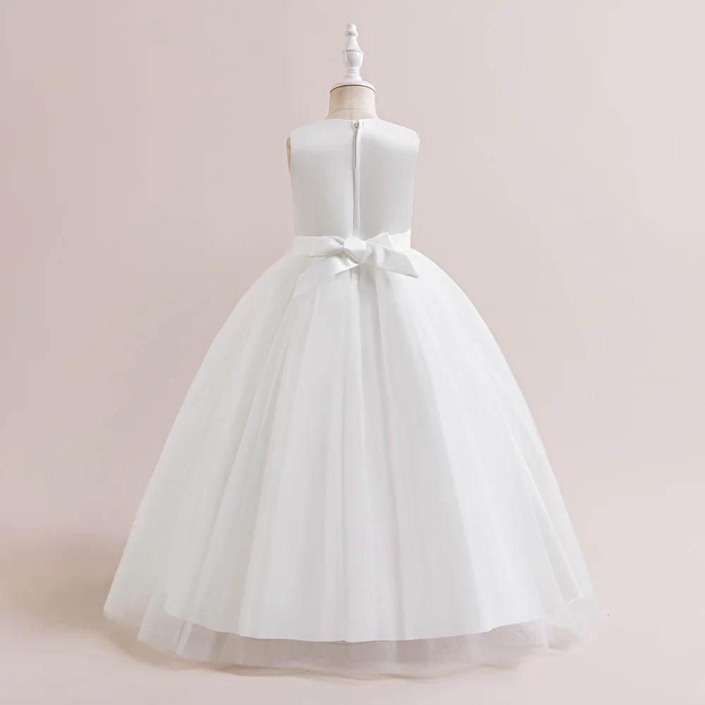 Elegant Sequin Baptism Bridesmaid Girls Dress Summer Wedding Party Princess Prom Dresses for Girl Tulle Birthday Evening Costume