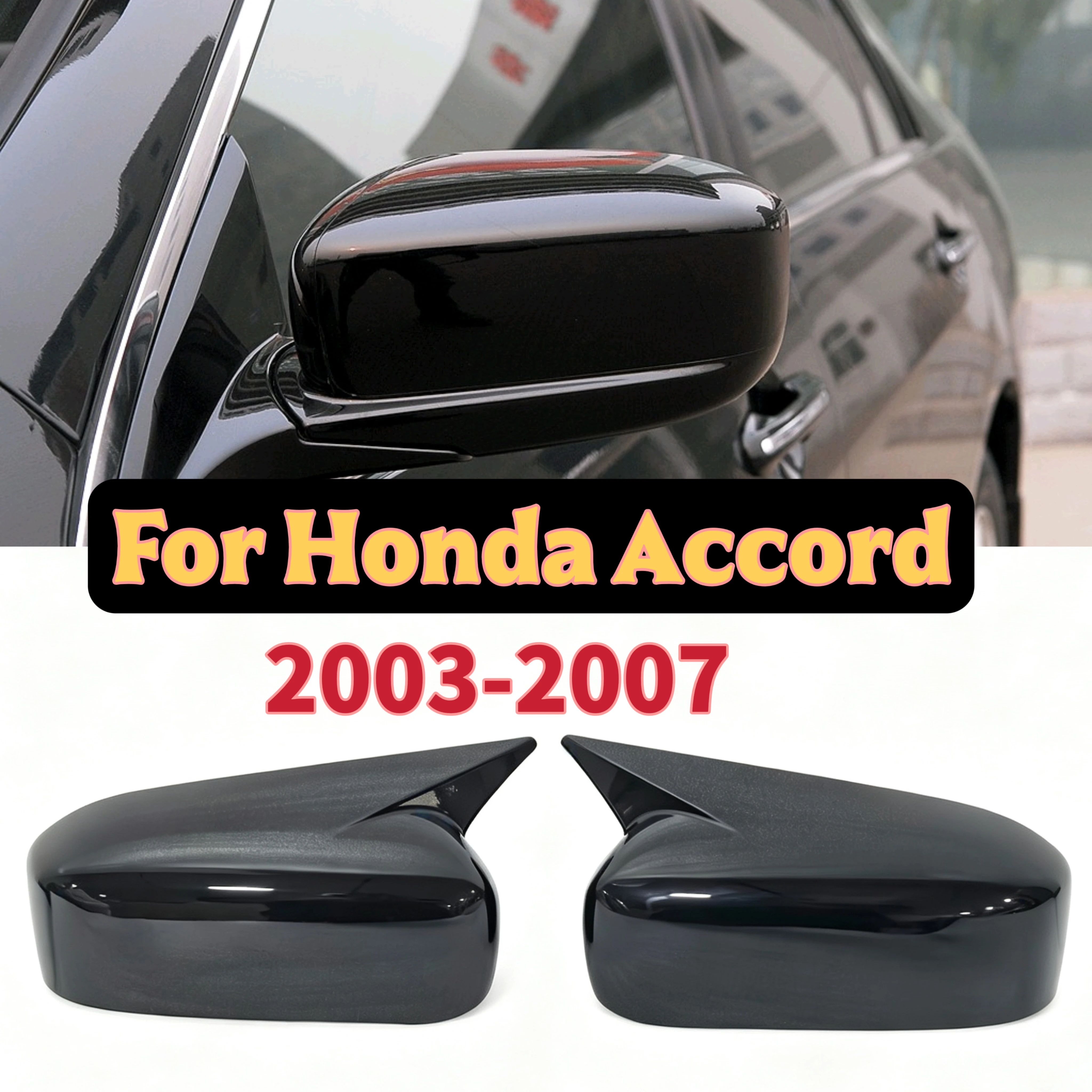 

For Honda Accord 7th 2003-2007 Car Sticker Rearview Side Mirror Cover Wing Cap Exterior Case Trim Accessories Vehicle Decoration