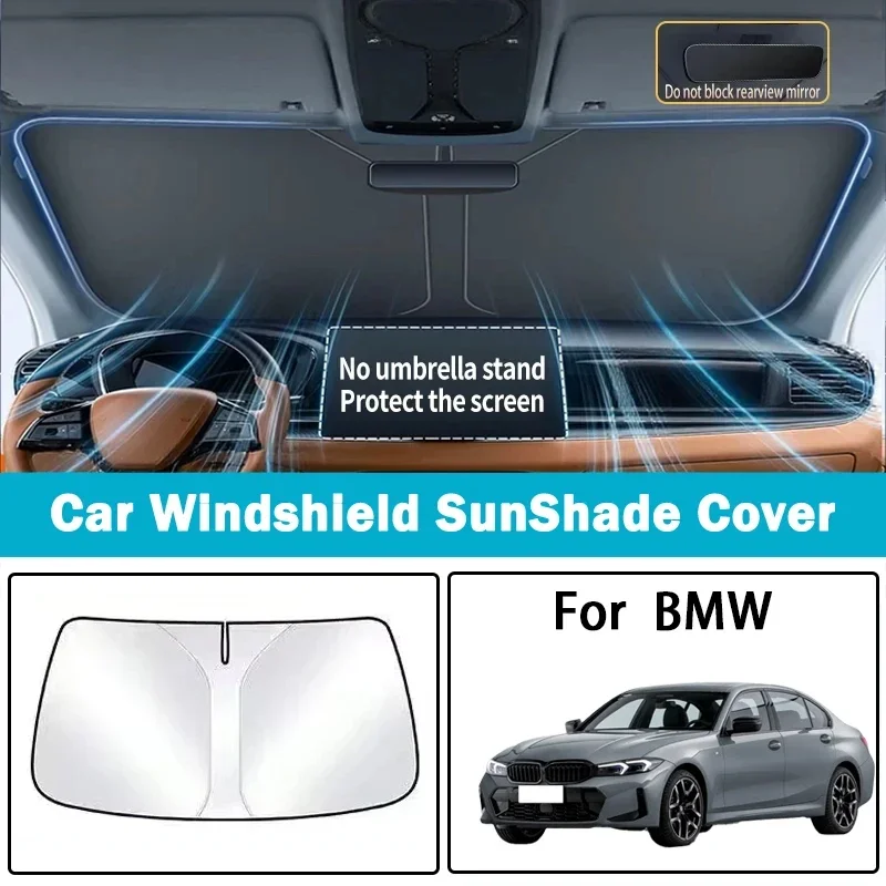 For BMW Car Windshield SunShade Cover Protection X5 E53 X3 F83 E46 E39 E38 E60 E63 E61 E64 Series 3 5 7 330i Z3 E85 E86 M5 325i