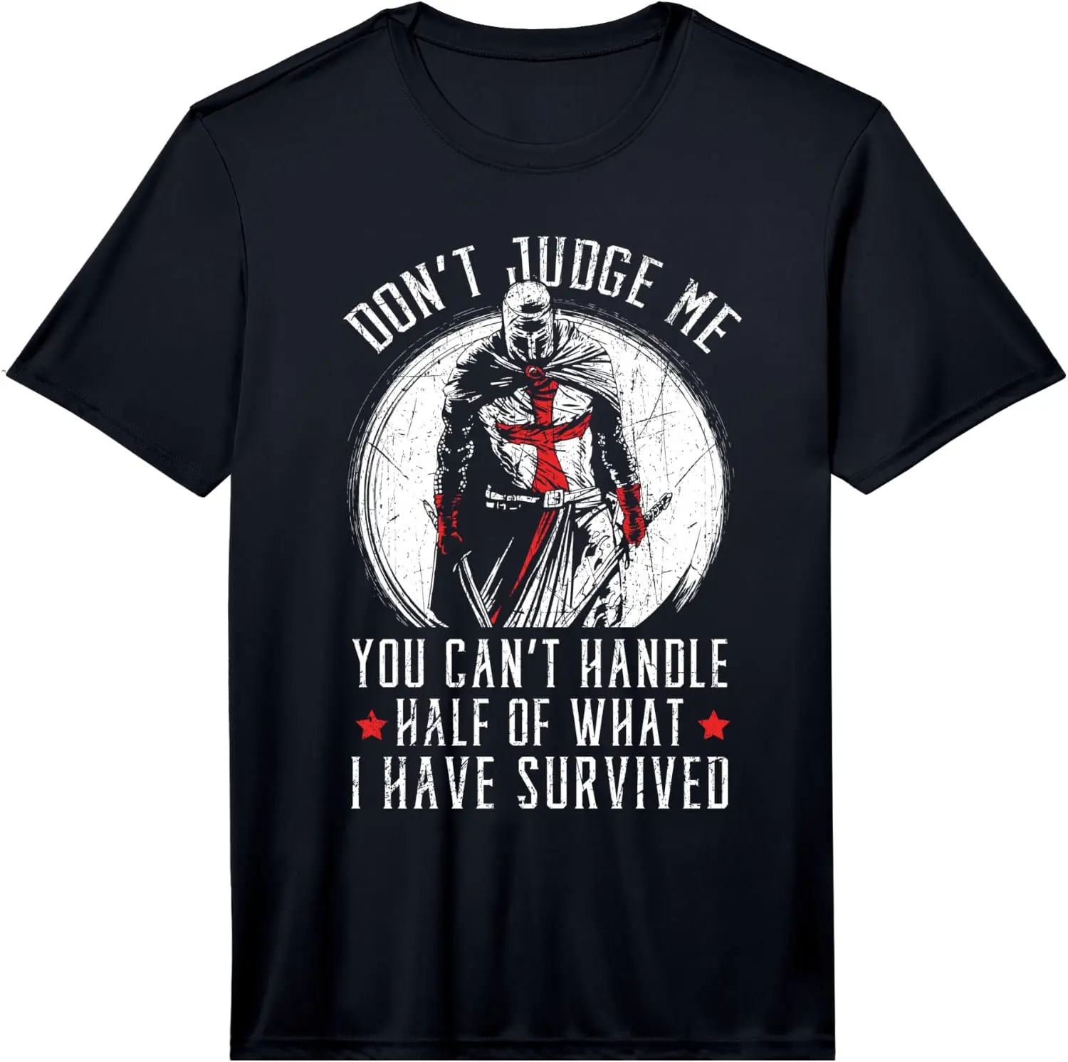 Mens Knight Lover Medieval Soldier Knighthood Warrior Performance T-Shirt 100% Cotton Trendy Y2K Short-Sleeve Tee – Soft,