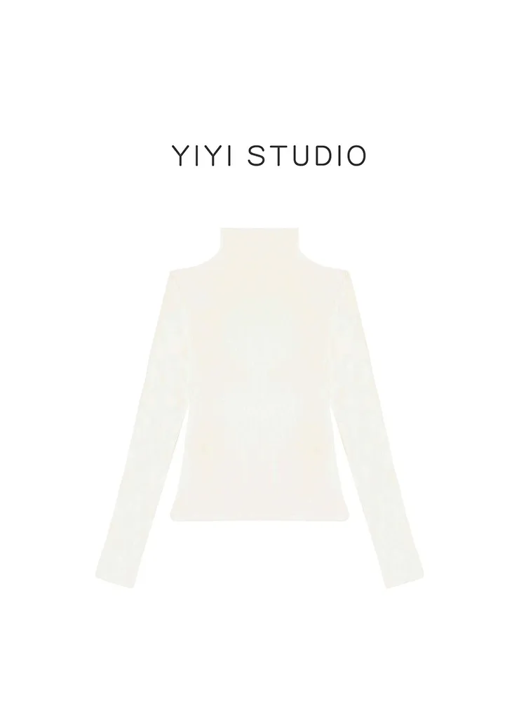 

Мягкий уютный облегающий крой High Ne Base irt Женская мода Весенняя трикотажная одежда Внутренняя повседневная одежда из смеси волокна Long Sve