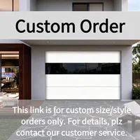Edgydoor Insulated Glass Garage Door for Home - Double Pane Tempered Glass Garage Door with Automatic Opener, Weather-Resistant, 6
