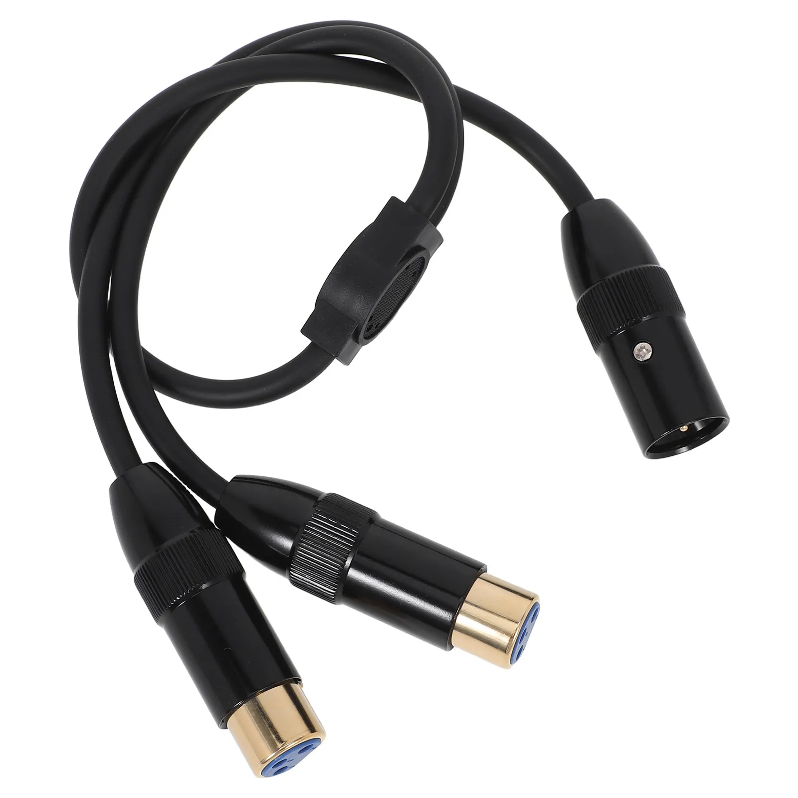 Xlr Male to Dual Female 3 Pin Splitter Cable Metal Shell Balanced Audio Adapter for Microphone Mixing Console Audio Transmission