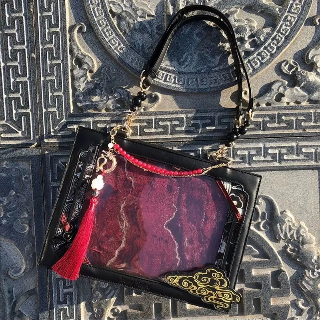 Chinese Style Shoulder Bag For Women Traditional Hanfu Tassel New Large Capacity Ita Bag Original Aesthetic Lolita Handbag