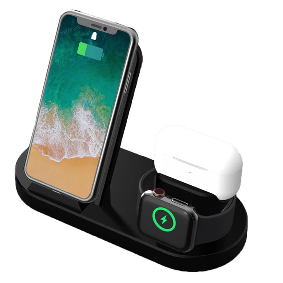 50W 3 In 1 Wireless Charger Stand For Iphone 15 14 13 12 8 X XR Apple Watch 8 7 6 iWatch Airprods Pro Fast Charging Dock Station