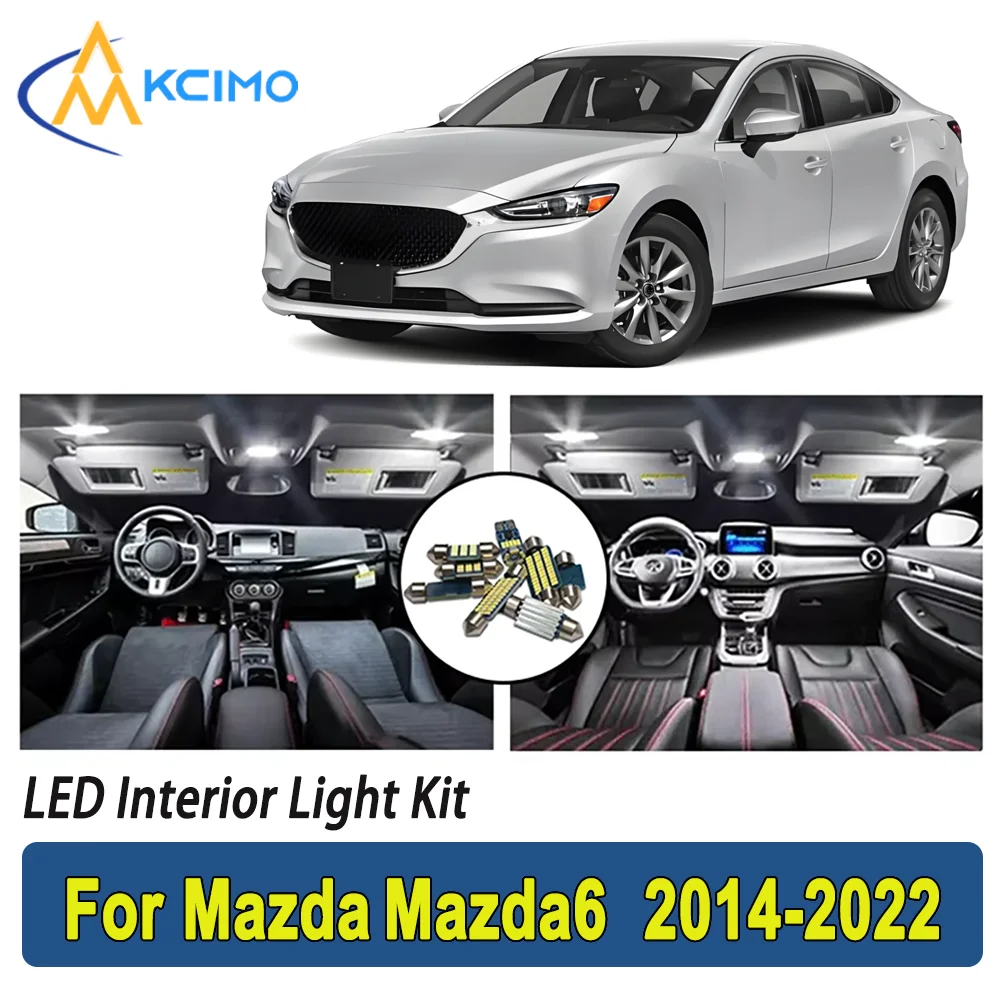 

New Light Bulb For Mazda Mazda6 2014-2022 Premium Bright LED Interior Dome Map Trunk Light Kit Car Led Lamps New Car LED Lights