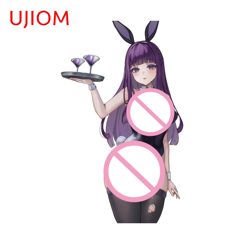 UJIOM Bunny Girl Fern Lovely Wall Sticker Standing Posture Vinyl Anime Figure Decal Sunscreen Graphic Bedroom Nursery Room Decor